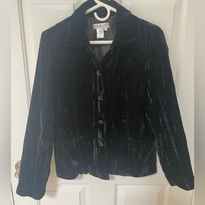 Black velvet like blazer